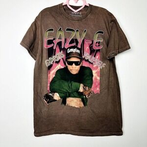 EAZY-E NWOT Unisex Brown Crew Neck Short Sleeve Casual T-Shirt Medium